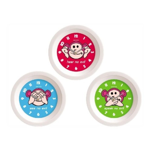 Orologi da parete Le tre scimmiette - Set 3 pezzi
