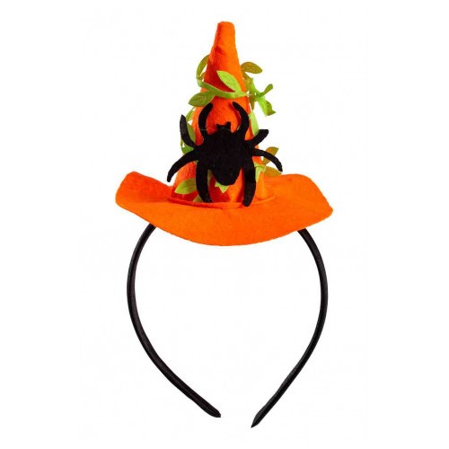 Mini cappello strega arancione Cm. 9,5 con...