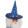 Cappello mago blu con stelline oro Cm. 35