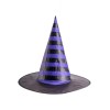 Cappello strega righe viola H. cm. 35