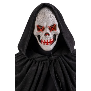 Maschera teschio in plastica con decorazioni luminose