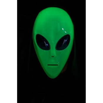 Maschera alieno in plastica rigida Glow in the dark 2