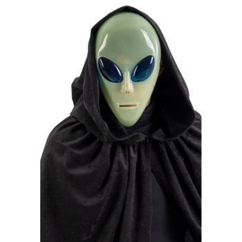 Maschera alieno in plastica rigida Glow in the dark