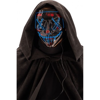 Maschera horror in plastica con decorazioni luminose