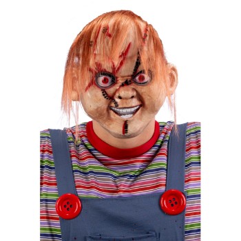Maschera assassino con capelli in plastica