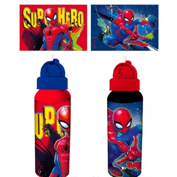 Borraccia alluminio 550 ML con cannuccia - Spiderman -...