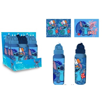Borraccia alluminio 550 ML con cannuccia - Stitch -... 2