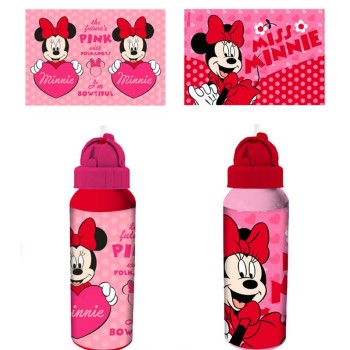 Borraccia alluminio 550 ML con cannuccia - Minnie -...