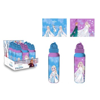 Borraccia alluminio 550 ML con cannuccia - Frozen -... 2