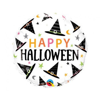 Palloncino mylar 18" Cm. 45 Qualatex - Happy Halloween