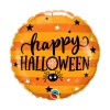 Palloncini mylar 18" Cm. 45 Qualatex - Happy Halloween arancione