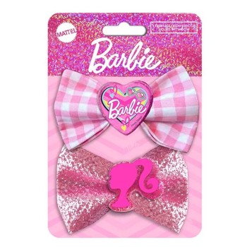 Fermacapelli mollette con fiocco - Barbie - Blister 2 pezzi