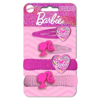 Fermacapelli 2 elastici + 2 clic clac - Barbie - Blister...