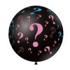 Palloncino lattice 32" Cm. 83 - Punto interrogativo rosa/celeste