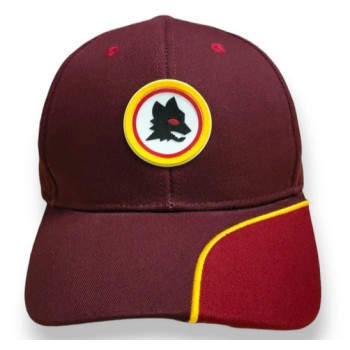Cappello con visiera rosso con lupetto - AS Roma