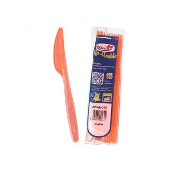 Coltello compact trasparente riutilizzabile - Confezione...