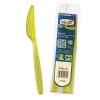 Coltello compact trasparente riutilizzabile - Confezione 15 pezzi - Giallo