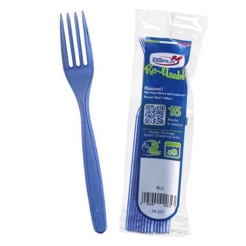 Forchetta compact trasparente riutilizzabile -...
