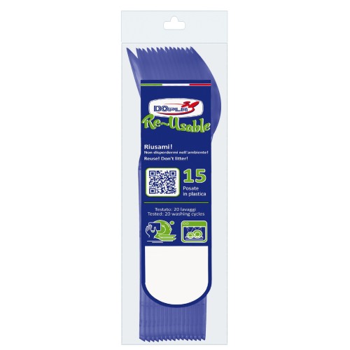 Cucchiaio compact trasparente riutilizzabile -...