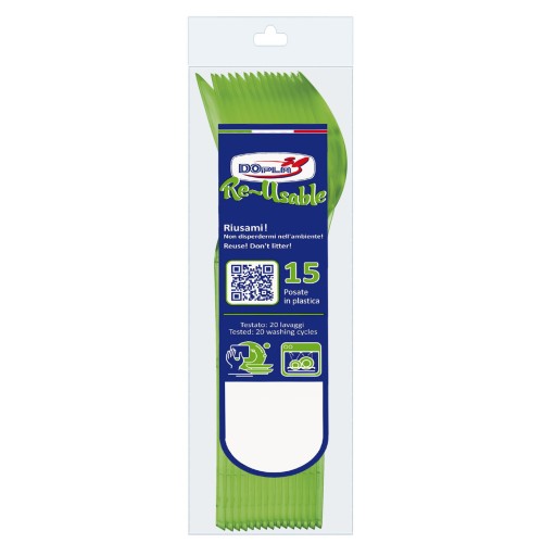 Cucchiaio compact trasparente riutilizzabile -...