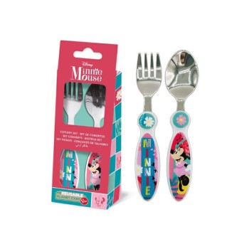 Set 2 posate acciaio - Minnie