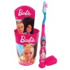 Pochette con spazzolino da denti + dentifricio + bicchiere - Barbie