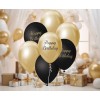 Palloncini lattice 12'' Black&Gold - Happy Birthday - Blister 7 pezzi