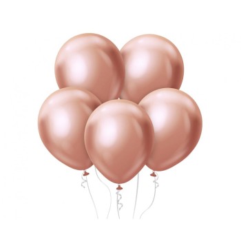 Palloncini lattice 12'' Platinum Rosa Gold - Blister 7 pezzi