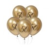 Palloncini lattice 12'' Cm. 30 Platinum Oro Gold - 50 - Blister 5 pezzi