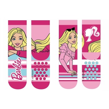 Calzini antiscivolo Tg. 23/34 Bipack Set di 2 pezzi - Barbie