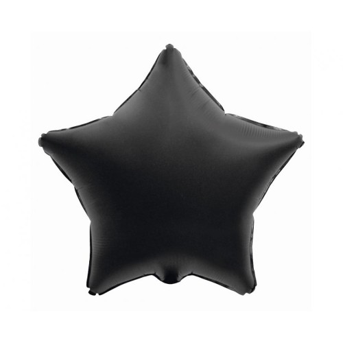 Palloncino mylar 19'' - Stella - Matt - Nero