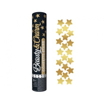 Cannone sparacoriandoli Cm. 30 - Stelle Oro Gold