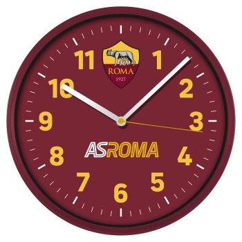 Orologio da parete Abs moto continuo bombato AS Roma Cm. 30
