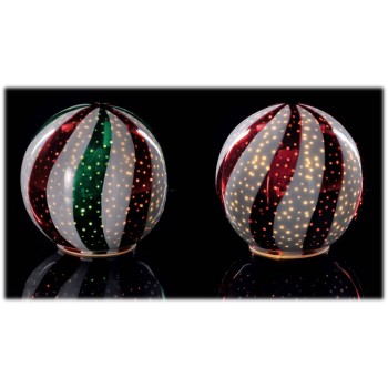Lampada sfera vetro natalizia 12 led Cm. 15 – Modelli...