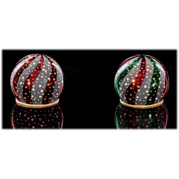 Lampada sfera vetro natalizia 8 led Cm. 10 – Modelli...