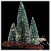 Decorazione con 3 alberi e 20 led Cm. 28x31