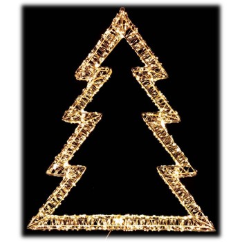 Albero di natale 2400 luci Cm. 75x63 luce calda