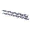 Candela cera torciglione metallizzata Cm. 30 in scatola - Silver Argento - Set 2 pezzi