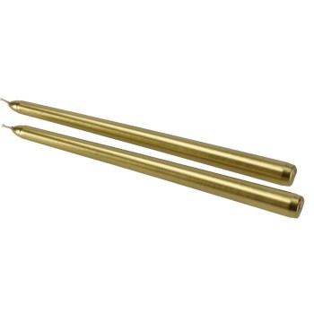 Candela cera liscia metallizzata Cm. 30 in scatola - Oro...