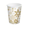 Bicchieri carta 240 ML. «Gold Ice Noel» - Confezione 10 pezzi