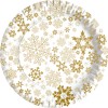 Piatti carta Cm. 23 «Gold Ice Noel» - Confezione 10 pezzi