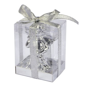 Candela cera Angelo Argento Lucido Cm. 14,5x9 2