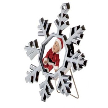 Portafoto fiocco di neve silver Cm. 9,5x8,5 2