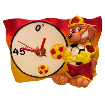 Orologio da tavolo in resina giallorosso