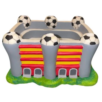 Portapenne da tavolo in resina "Stadio" giallorosso
