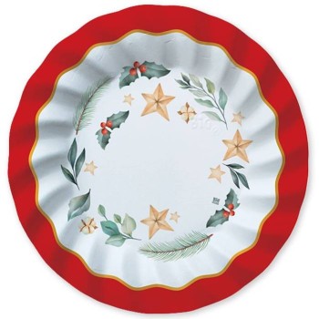 Piatti carta cm. 25 «Christmas Magic» – Confezione 8 pezzi