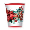 Bicchieri carta 250cc. «Floral Christmas» – Confezione 8 pezzi