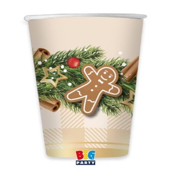 Bicchieri carta 250cc. Natalizio «Gingerbread» –...