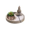 Giardino zen rotondo con statuina Cm. 20x12