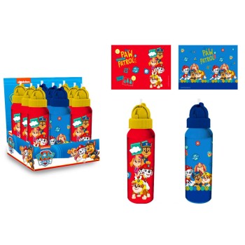 Borraccia alluminio con cannuccia 550 ML - Paw Patrol